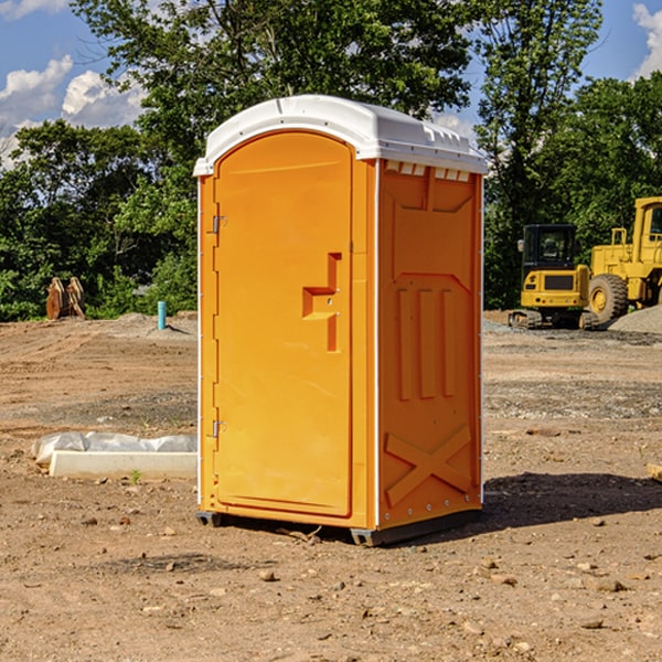 how often are the porta potties cleaned and serviced during a rental period in Holmes Mill